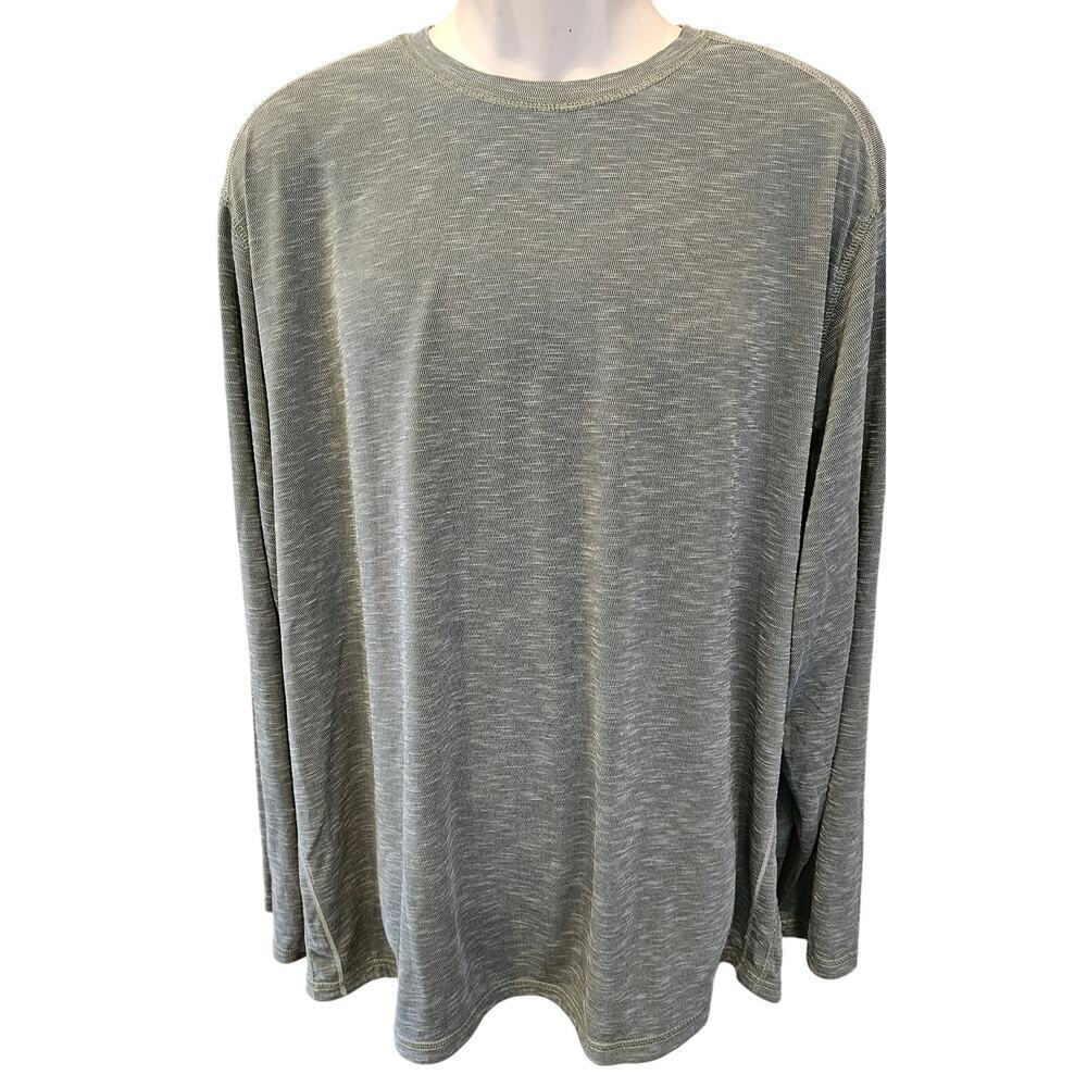 REVERSIBLE Tommy bahama XL / XXL (?) Green long sleeve modal minimalist top EUC